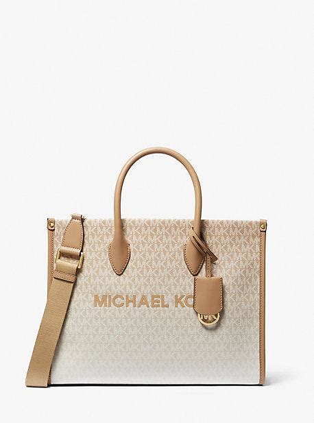 Michael Kors Natural Mirella Medium Ombré Logo .